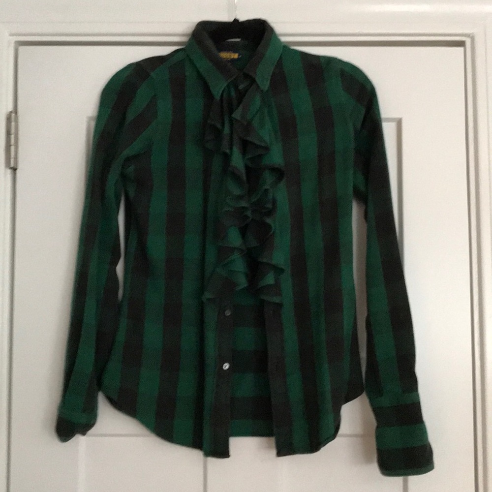 Ralph Lauren Rubgy Buffalo Plaid Blouse